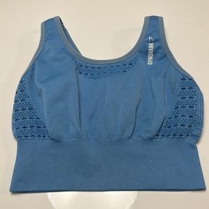Gymshark Energy Seamless Sports Bra (Blue/Size S)